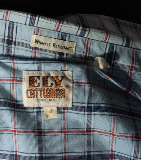 Vintage Western Shirt 90s Ely Cattleman Plaid Cow… - image 9