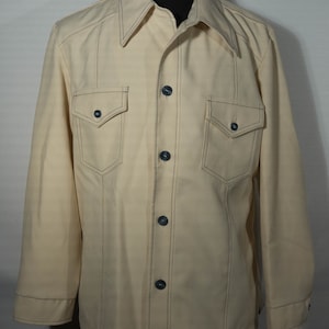1970&#39;s Jacket Vintage Jacket Sport Coat Leisure Life Sears Roebuck & Co. Mens Store Wing Collar Lapel Lined Men&#39;s Size 44R - Groovy, Disco!