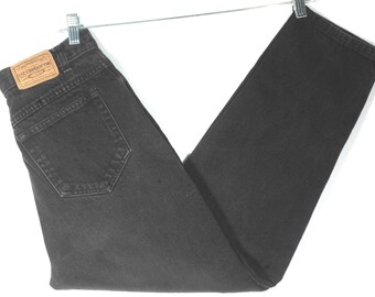 Vintage mom jeans Liz Claiborne: zwarte denim hoge taille, maat 6 Petite