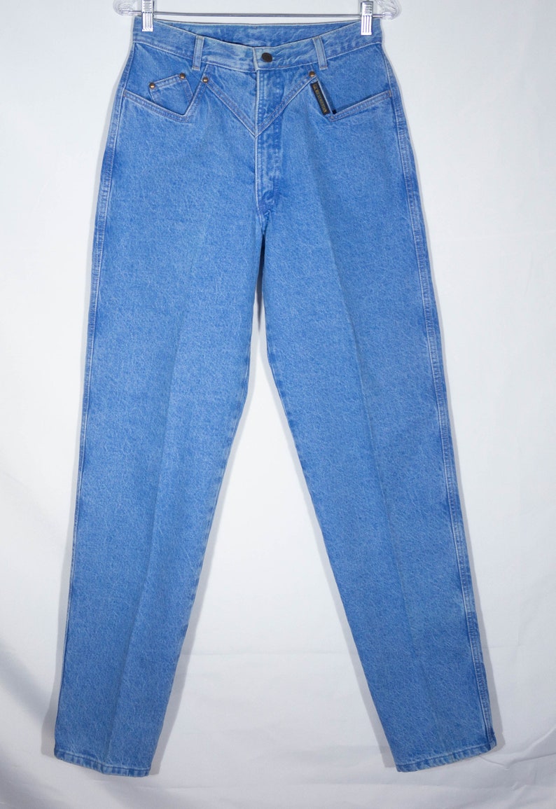 80s Rocky Mountain Jeans Vintage Western Long Tapered Leg - Etsy