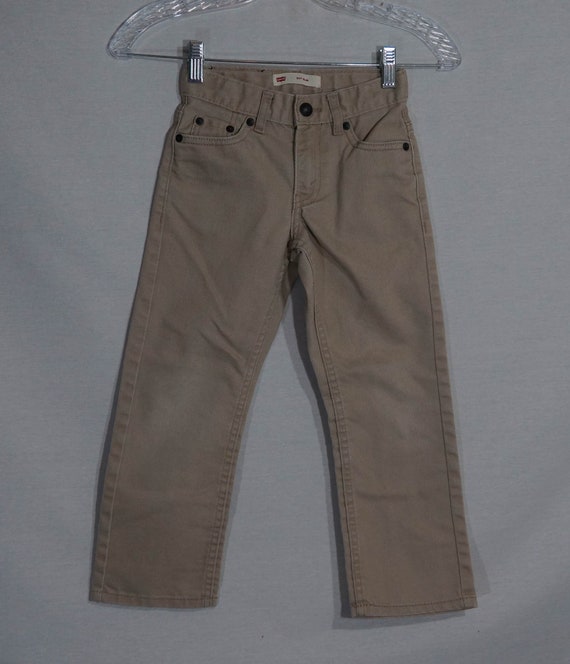 Kids Levi's Jeans 511 Beige Tan Denim Straight Le… - image 2