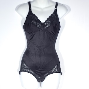Vintage Bodysuit Midcentury Lingerie 60&#39;s 70&#39;s Under Garment Lingerie Fabulous One Piece Disco Era Romper &quot;Trendsetters&quot; - Women&#39;s Size 34 C
