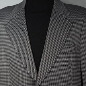 1960's Mod Jacket Vintage Sport Coat Blazer 60s Union Stamp Micro Houndstooth Midcentury Sterling & Hunt Label - Men's Size L , 46" chest