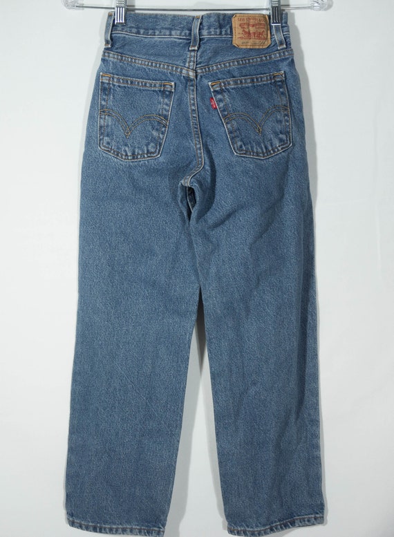 Vintage Kids Jeans Levi's 550 Red Tab Denim - Siz… - image 3