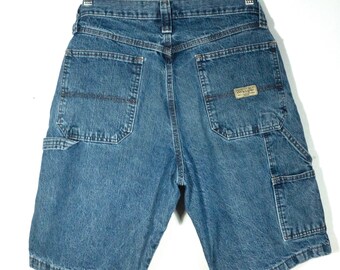 Vintage Wrangler Carpenter Jean Shorts – Denim Utility Workwear, Size 32