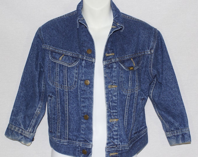 1970's Jean Jacket Vintage Denim Coat Original Lee Label Cotton Blue 3/ ...