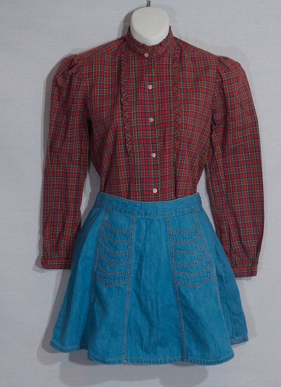 Vintage Mini Skirt Boho / Twiggy Style, Circle Cu… - image 7