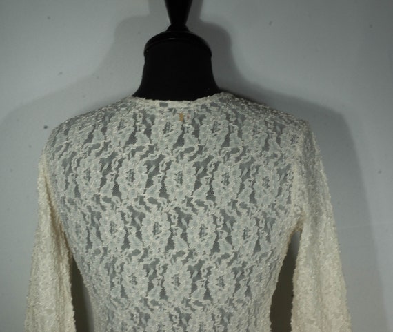 Vintage Lace Top See Through Brocade Lace Lingeri… - image 9
