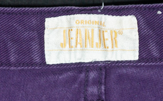 Vintage Purple Jeans 'Jeanjer' Label Button Fly H… - image 9