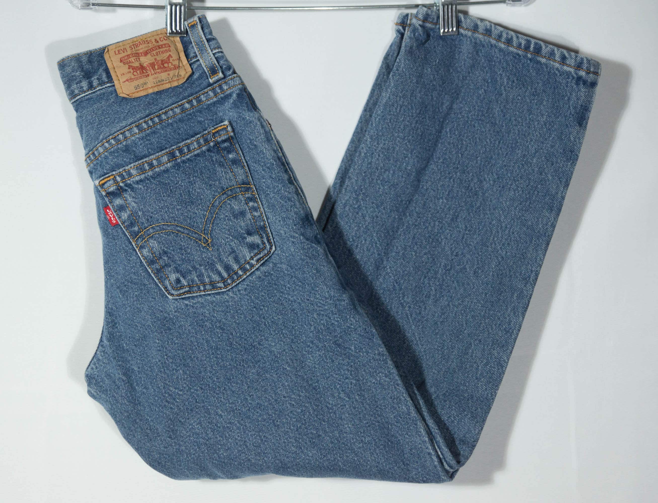 Vintage Jeans Kids Levi's 550 Red Tab Denim Straight Leg