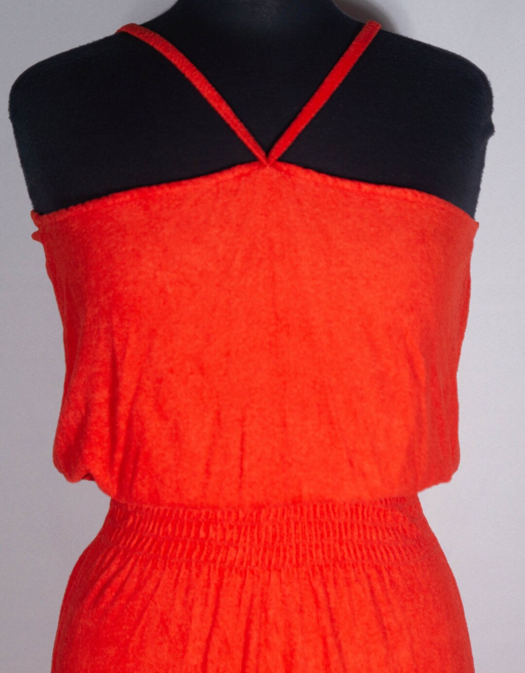 70’s Orange Halter Dress