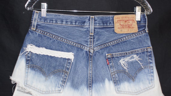 Vintage Levi's Jean Shorts 501 Cutoffs Upcycled B… - image 8