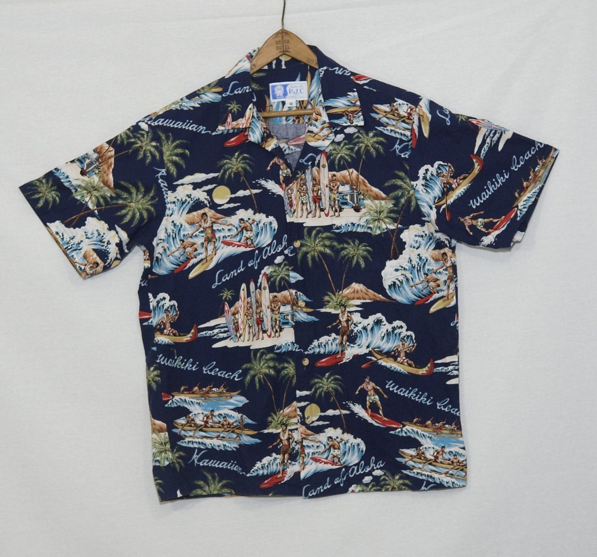 60s RJC Hawaiian Shirt Vintage Aloha Camp Top, Robert J. Clancey Label