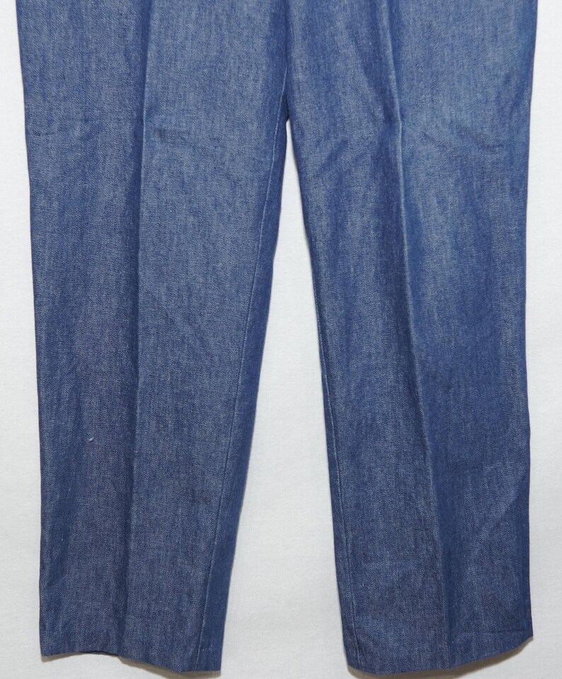 1980/'s Rockabilly Jeans Vintage Western Denim Designer Lew Magram High Rise Embroidery Trim 30 High Waist