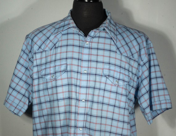 Vintage Western Shirt 90s Ely Cattleman Plaid Cow… - image 1