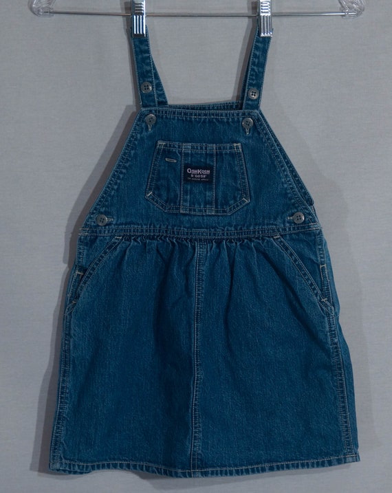 OshKosh Jean Dress Vintage 90s Kids Jumper Overall