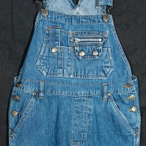 Vintage Overalls Girls Overalls Kids Denim Jeans Dungarees 80&#39;s 80&#39;s Squeeze Label, Kid Size Small - 27&quot; Waist , 21&quot; Inseam - Back to School