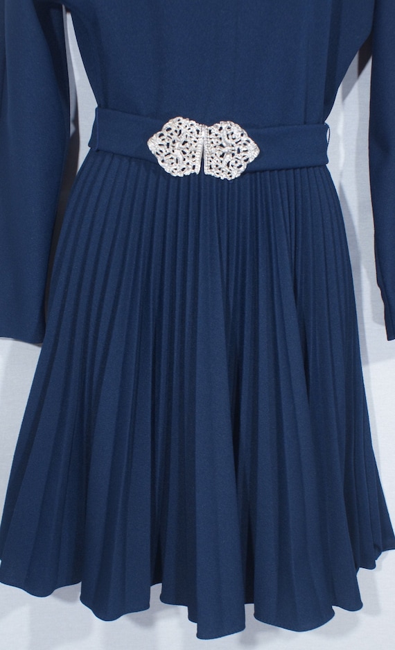 Mod 60s Dress Vintage Accordion Pleated Skirt Uni… - image 7