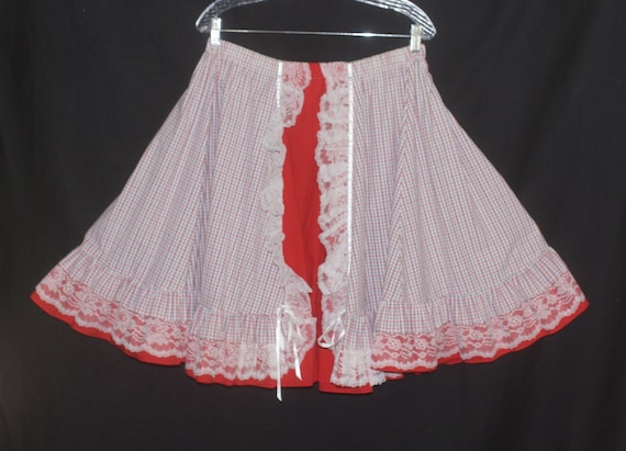 Vintage Square Dance Skirt 80s "Pitchfork" Label … - image 2
