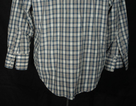 Vintage Western Shirt 80s Pearly Snaps Plains Lab… - image 7