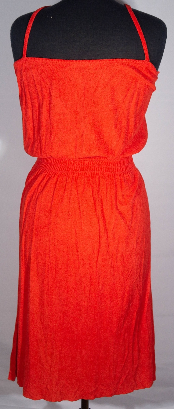 70s Halter Dress Vintage Midi Made in USA Union S… - image 4