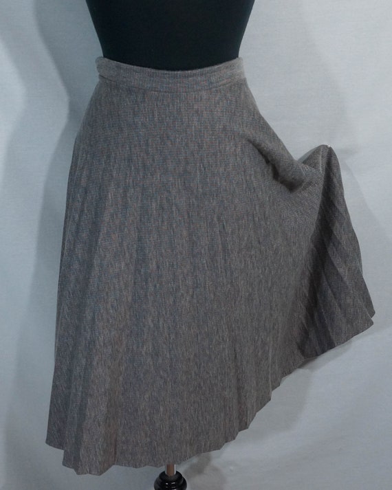 70s Jantzen Skirt Vintage Midi Pleated - 30" High… - image 8