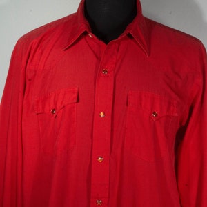 Vintage Western Shirt H Bar C Made in USA Mr. Tall Ranch Cowboy Pearly ...
