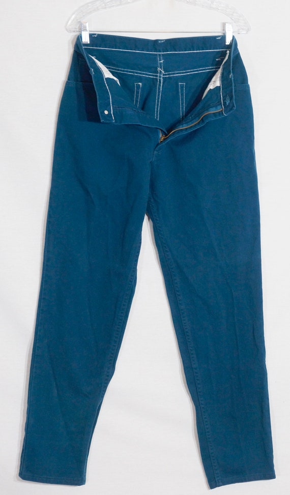 Vintage Women's Wranglers Jeans Dark Teal Blue 80… - image 8