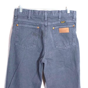 Vintage Western Jeans, Wranglers Gray Denim, USA Made Bootcut - 32 x 34 image 7