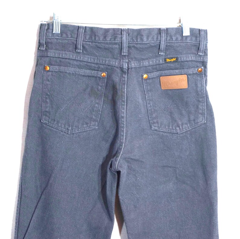Vintage Western Jeans, Wranglers Gray Denim, USA Made Bootcut - 32 x 34 image 7