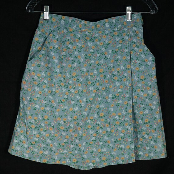 Vintage Skorts 80s Shorts Mini Skirt Wrap Over Bu… - image 3