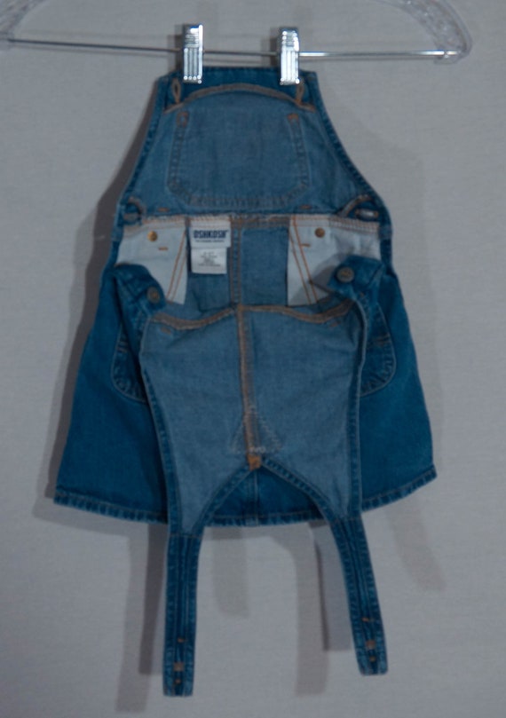 Vintage OshKosh Jean Dress Toddler Denim Jumper O… - image 4