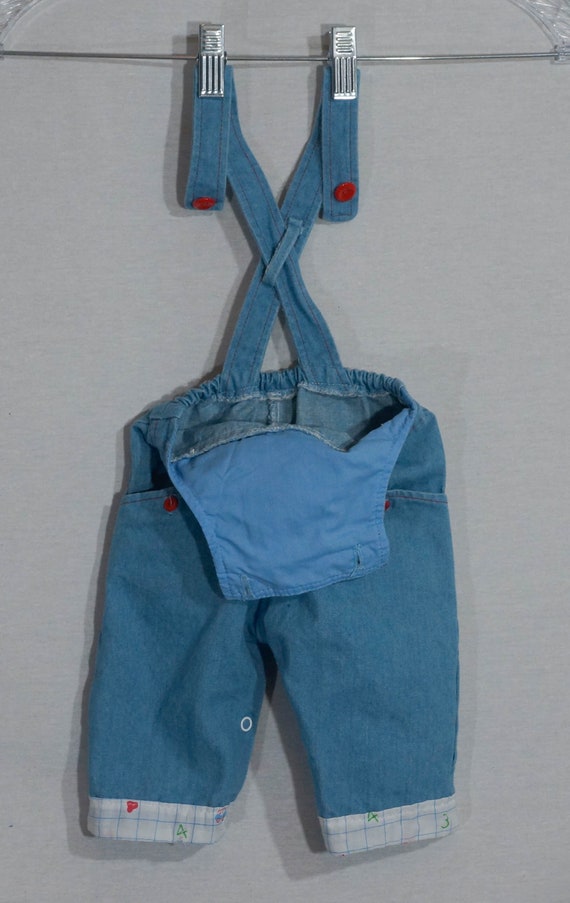 70s Baby Overalls Vintage Hand Made Romper Hand Sewn,… Gem
