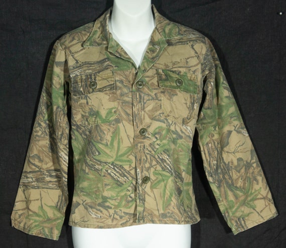 Kids Camoflauge Jacket Vintage Made in USA 80s "C… - image 1