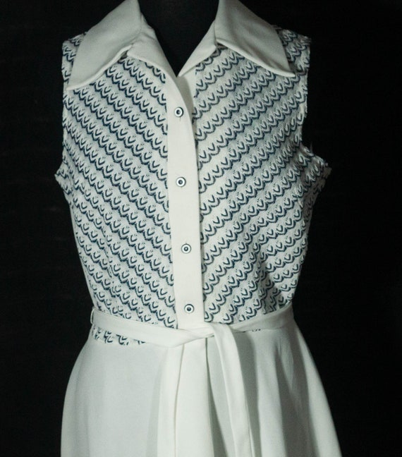 Vintage Dress 70's Montgomery Ward Wing Collar Sl… - image 1