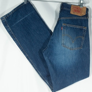 Vintage Levi&#39;s 501 Jeans Levis Red Tab Button Fly Fade Wash Cotton Denim Straight Leg Cut - Men&#39;s Size 28 x 32