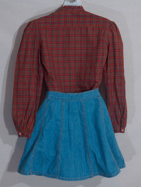 Vintage Mini Skirt Boho / Twiggy Style, Circle Cu… - image 8
