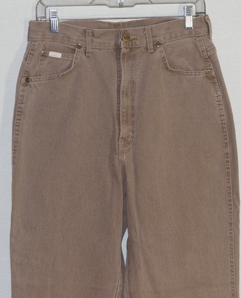 1980/'s Jeans Vintage Chic Made in USA Deadstock NWT High Rise Tan Denim 30 High Waist