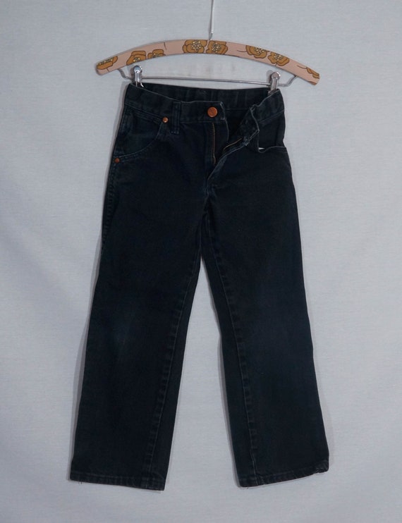 Kids Wrangler's Jeans 80s Vintage Western Black Thick… Gem