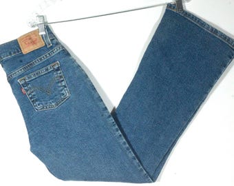 Vaqueros Levi's 517 vintage para niña: corte acampanado, de algodón elástico, talla 10