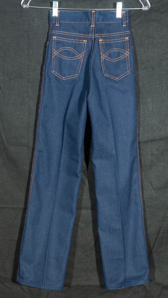 70s Kids Jeans Vintage SEARS Dark Blue Mint Condi… - image 5