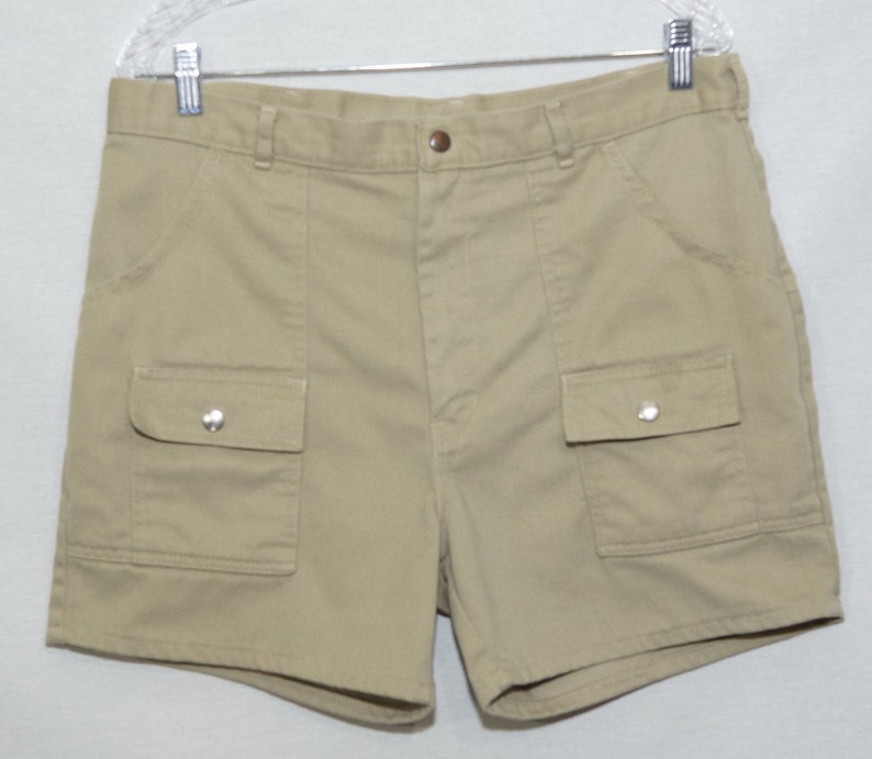 1970/'s Board Shorts Vintage Surfer Leisure Wear Snaps Oakton Ltd Label 36 Waist