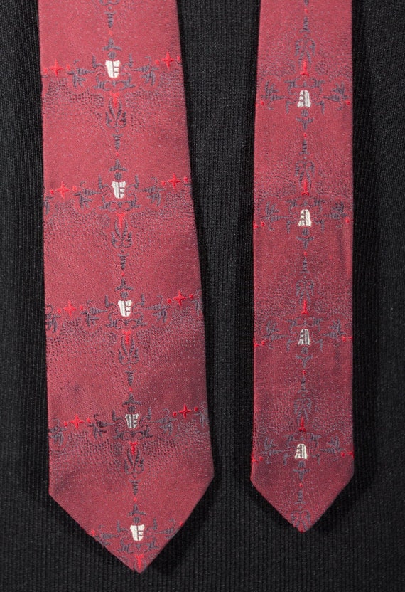 Vintage Silk Neck Tie 50s 60s Mod Midcentury Style