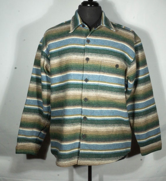 Vintage Wool Shirt 90s Sierra Pacific Button Down… - image 3