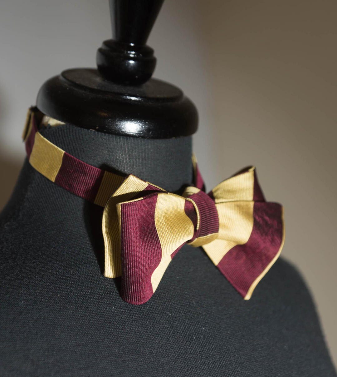 1970s bow tie with surrealist-inspired print