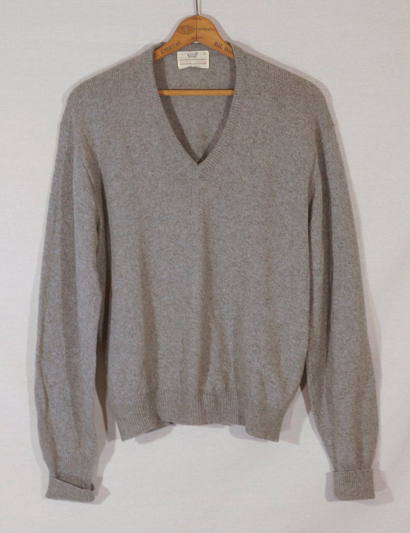 Vintage Wool Lord Jeff Sweater 1970's Lambswool Jumper V - Etsy
