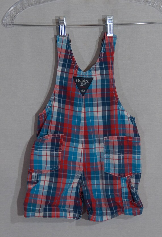 OshKosh Overalls Shorts Baby Shortalls Plaid - Ne… - image 4