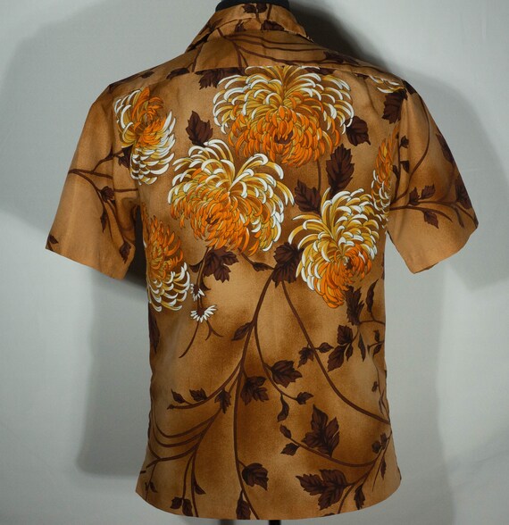 Vintage Hawaiian Shirt 70s Lounge Wear Top "Hawai… - image 4
