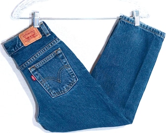 Vintage Kids 90s Light Wash Levi's 554 Orange Tab Denim Jeans Size