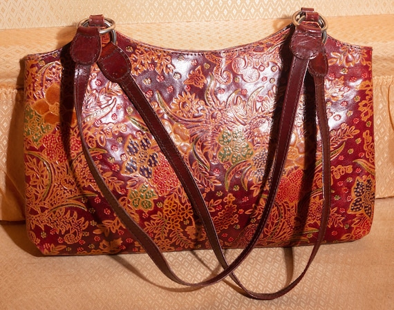 Vintage Leather Purse 90s Hand Bag Vintage Shoulder Bag Retro 